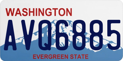 WA license plate AVQ6885