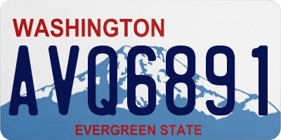 WA license plate AVQ6891