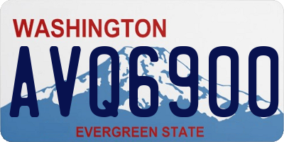WA license plate AVQ6900