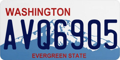 WA license plate AVQ6905