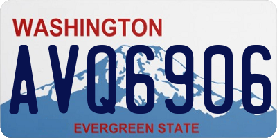 WA license plate AVQ6906