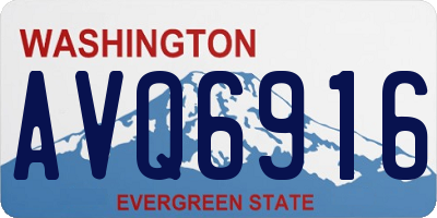 WA license plate AVQ6916