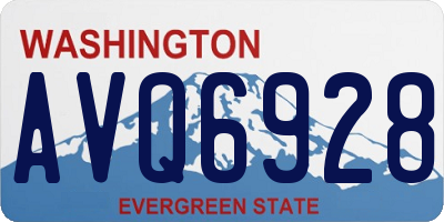 WA license plate AVQ6928
