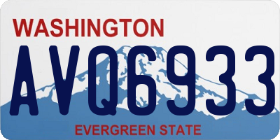 WA license plate AVQ6933