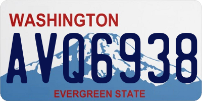 WA license plate AVQ6938