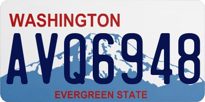 WA license plate AVQ6948