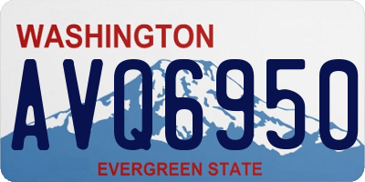 WA license plate AVQ6950