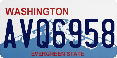 WA license plate AVQ6958