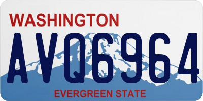 WA license plate AVQ6964