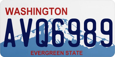 WA license plate AVQ6989