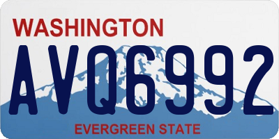 WA license plate AVQ6992