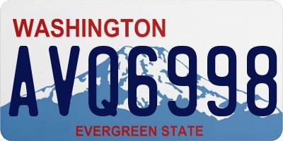 WA license plate AVQ6998