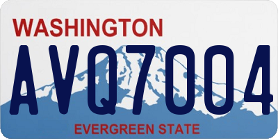 WA license plate AVQ7004