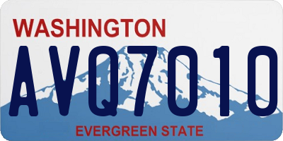WA license plate AVQ7010