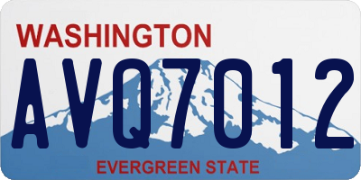 WA license plate AVQ7012