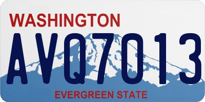 WA license plate AVQ7013