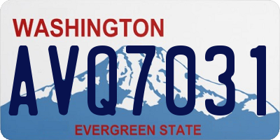 WA license plate AVQ7031