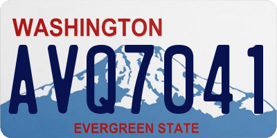 WA license plate AVQ7041