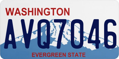 WA license plate AVQ7046