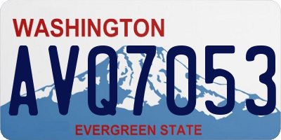 WA license plate AVQ7053