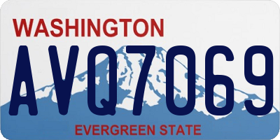 WA license plate AVQ7069