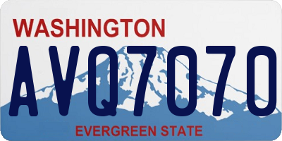 WA license plate AVQ7070
