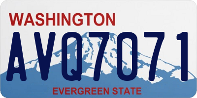 WA license plate AVQ7071