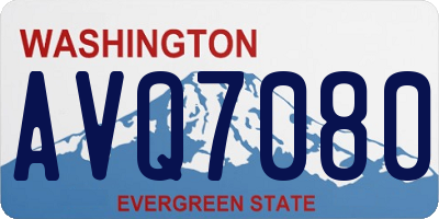WA license plate AVQ7080