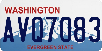 WA license plate AVQ7083