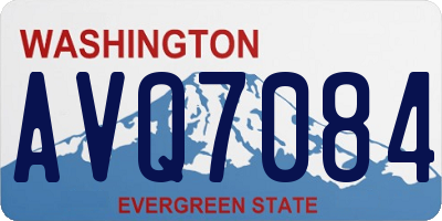 WA license plate AVQ7084