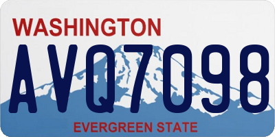 WA license plate AVQ7098