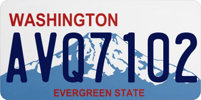 WA license plate AVQ7102