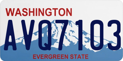 WA license plate AVQ7103