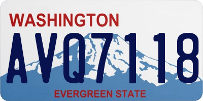WA license plate AVQ7118