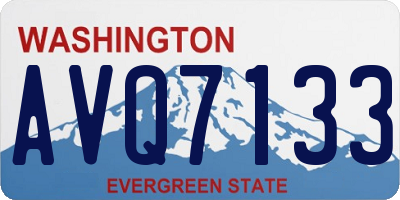 WA license plate AVQ7133
