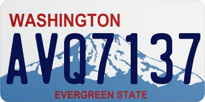 WA license plate AVQ7137