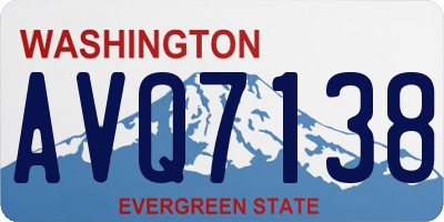 WA license plate AVQ7138