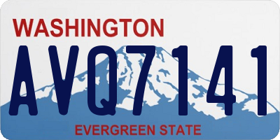 WA license plate AVQ7141
