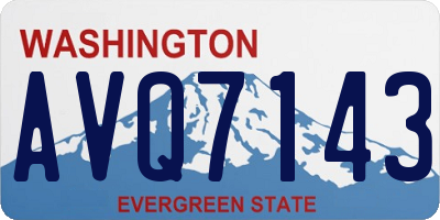 WA license plate AVQ7143