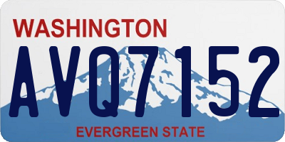 WA license plate AVQ7152