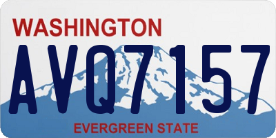 WA license plate AVQ7157