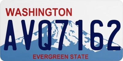 WA license plate AVQ7162