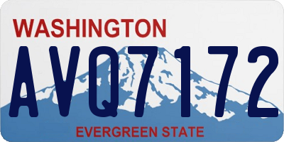 WA license plate AVQ7172
