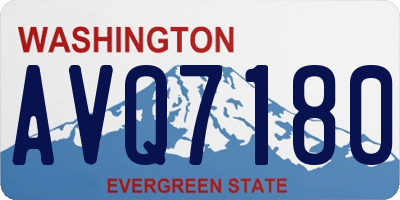 WA license plate AVQ7180