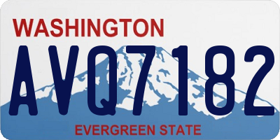WA license plate AVQ7182