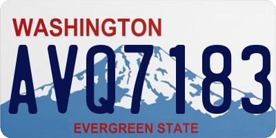 WA license plate AVQ7183