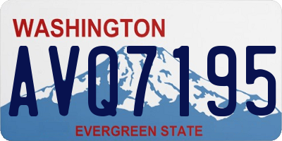WA license plate AVQ7195