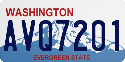 WA license plate AVQ7201