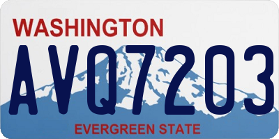 WA license plate AVQ7203
