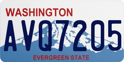 WA license plate AVQ7205